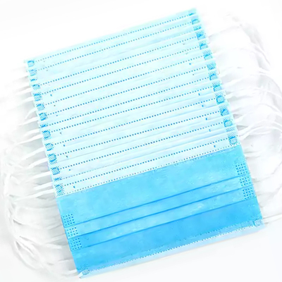 Blue BFE Disposable Medical Face Masks Non Woven Fabric 50pcs Earloop Mask