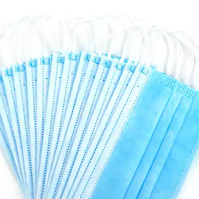 Blue BFE Disposable Medical Face Masks Non Woven Fabric 50pcs Earloop Mask