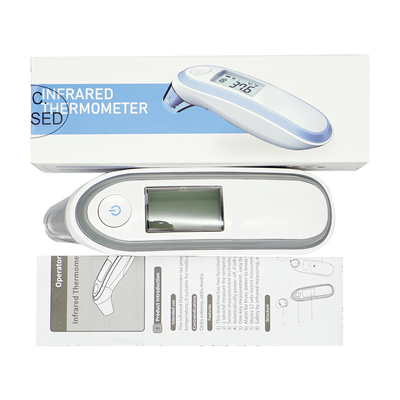 White Head Ear Newborns Infrared Thermometer LCD 0.1C Resolution