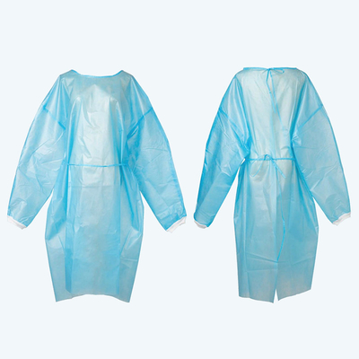 Non Woven Fabric Waterproof Isolation Surgical Gown Full Coverage CE