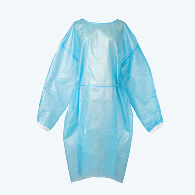 Non Woven Fabric Waterproof Isolation Surgical Gown Full Coverage CE