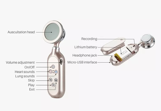 Medical Clinical Analytical Smart Wireless Stethoscope Electronic Digital