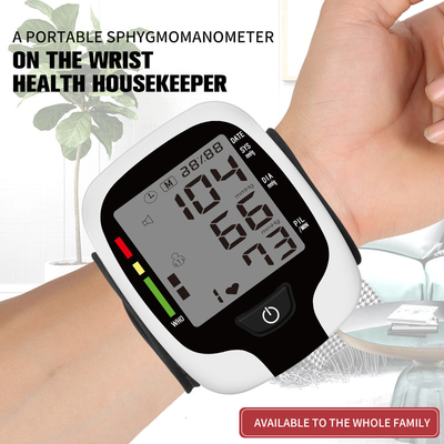Digital Automatic Home Rechargeable Wrist Blood Pressure Monitor BP Machine With Voice