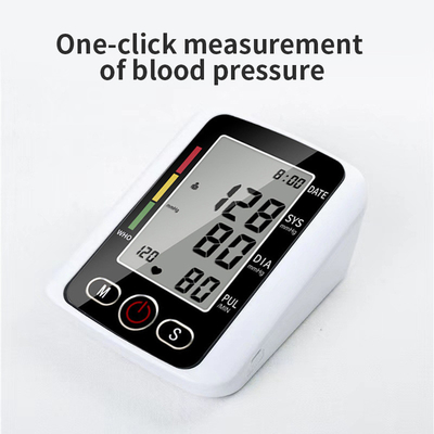 White Electronic Home Blood Pressure Device With Voice Function One Touch Measurement