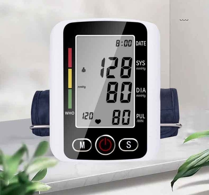 Electronic White Sphygmomanometer With 4 AAA Batteries 2X99 Sets Heart Rate Detection