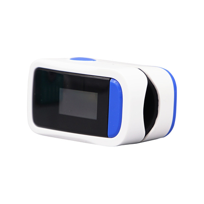 Blue And White Finger Clip Pulse Oximeter Fast Measurement Four Color OLED Screen