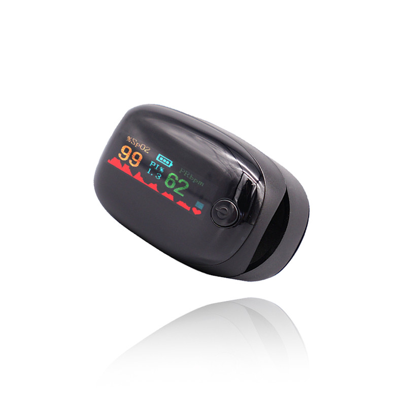 ISO Finger Blood Oxygen Meter Home Medical Pulse Oximeter Four Color OLED 0.96&quot;